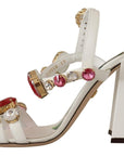 Keira Crystal-Embellished Ankle Strap Heels