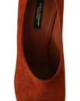 Elegant Cognac Suede Pumps