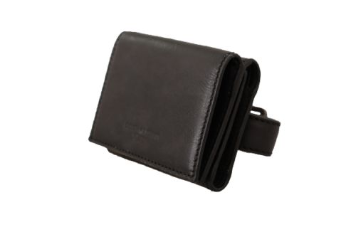 Elegant Leather Trifold Multi Kit with Strap