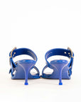 Elegant Heeled Buckle Blue Sandals