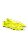 Vibrant Fluo Mesh Pointed Ballerinas