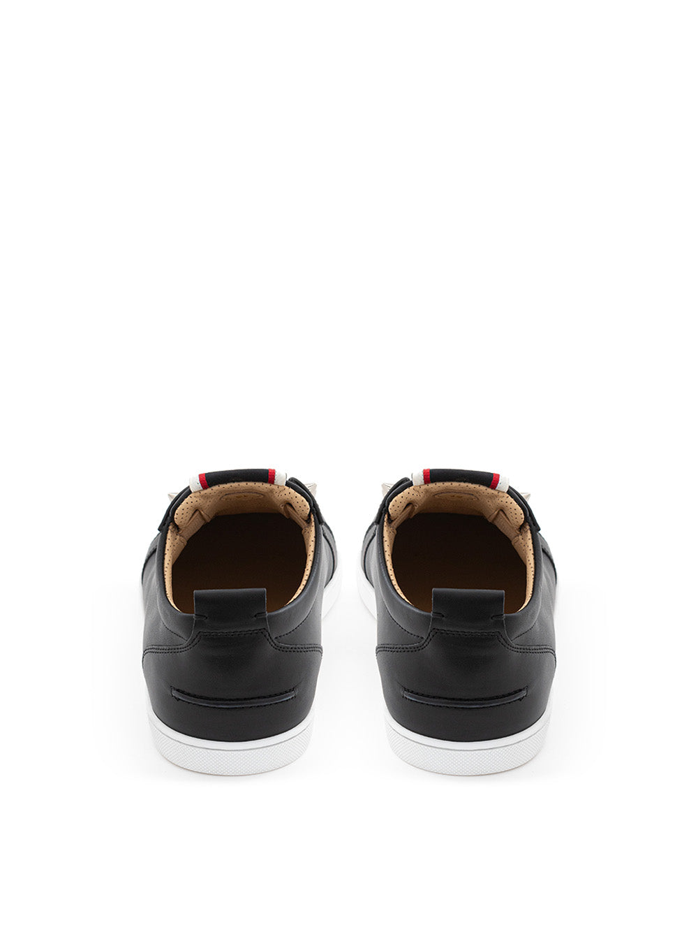 Sleek Black Leather Sneakers