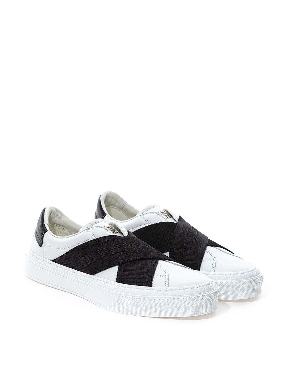 Chic White Leather City Sport Sneakers