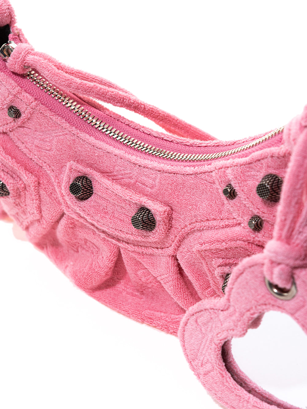 Pink Le Cagole Chenille Shoulder Bag