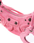 Pink Le Cagole Chenille Shoulder Bag