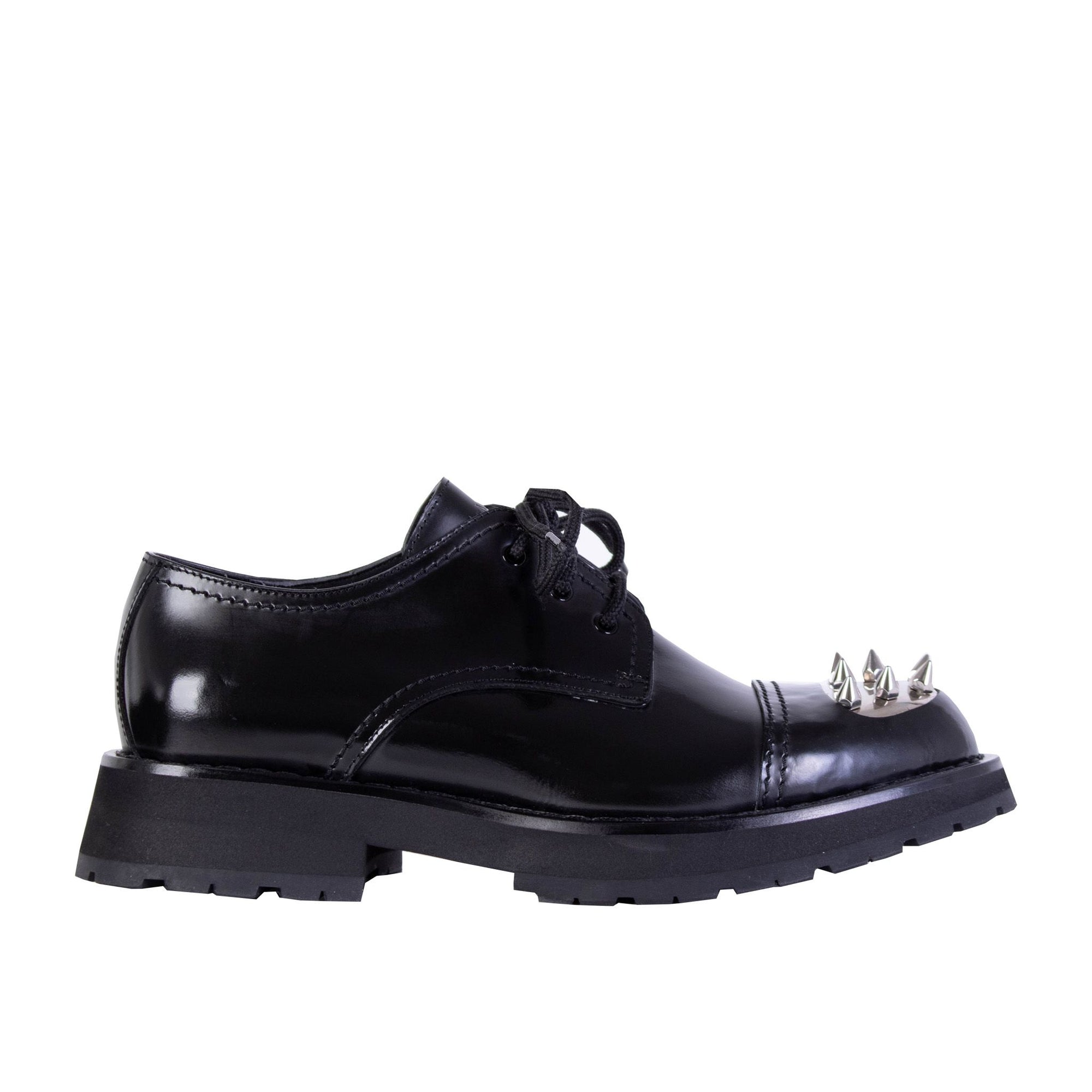 Studded Leather Derby Lace-Ups