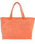 Chic Dark Orange Leather Handbag
