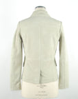 Chic White Leather Jacket by Emilio Romanelli