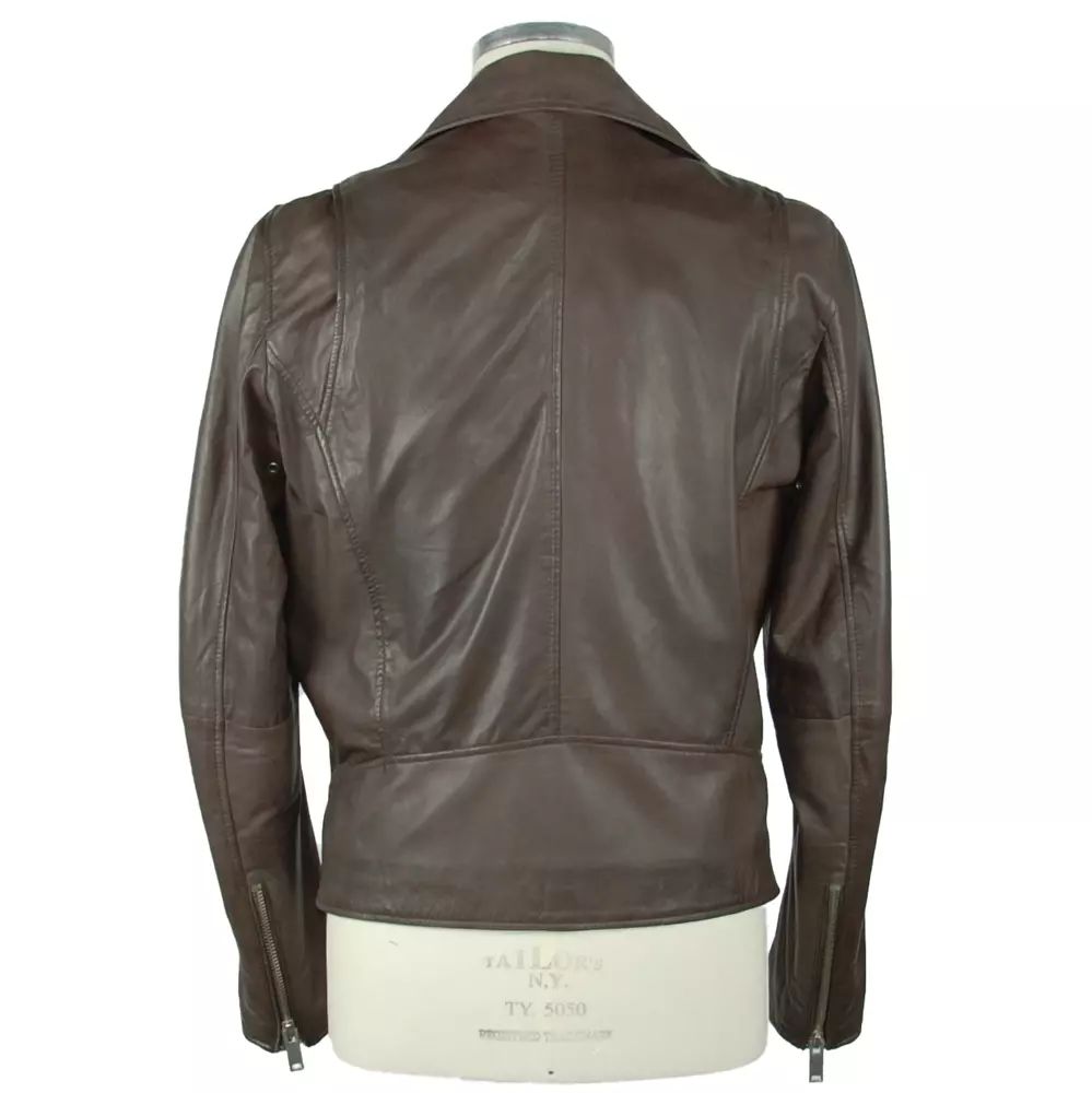 Refined Brown Leather Jacket