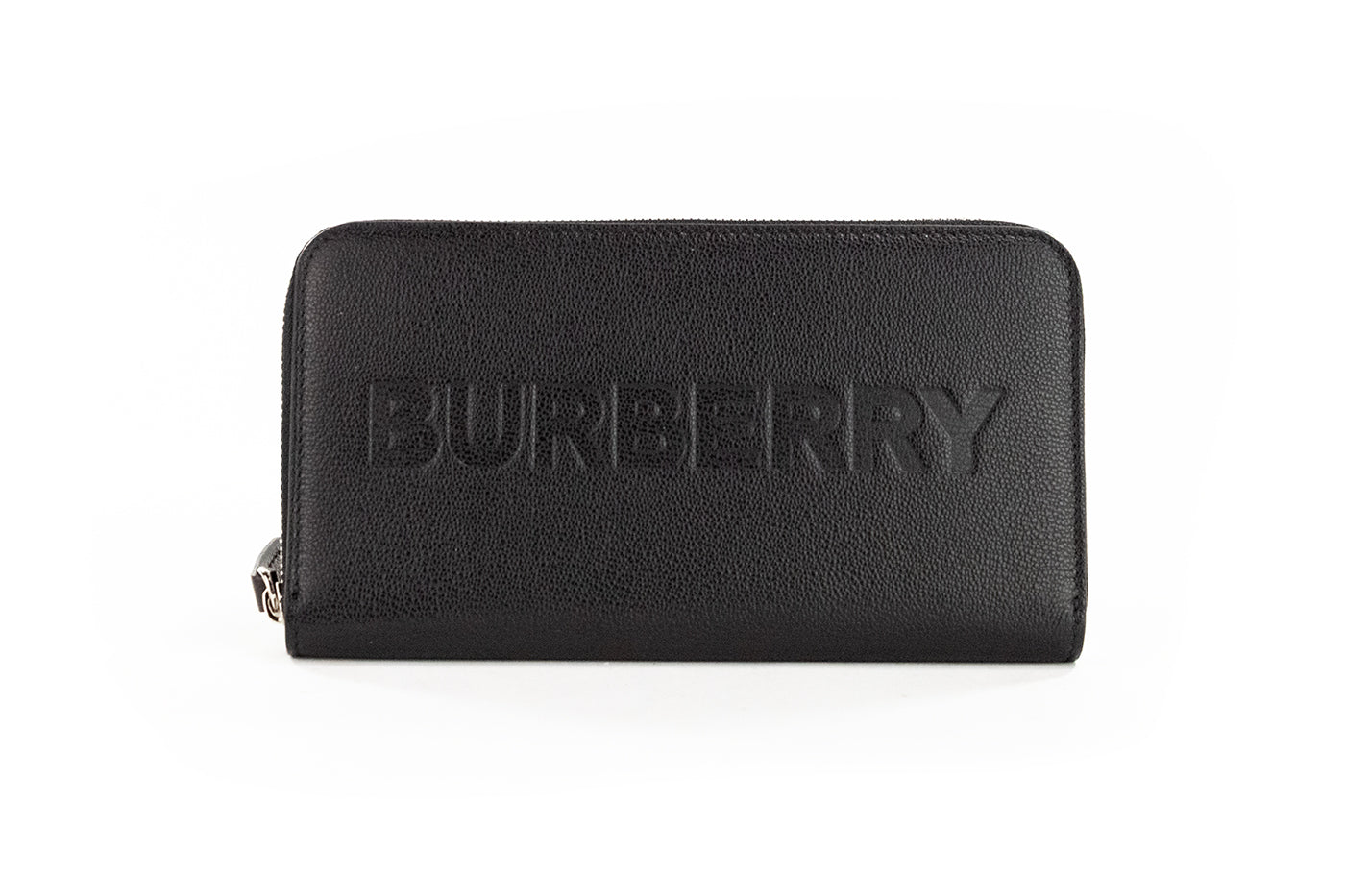Elmore Black Embossed Logo Leather Continental Clutch Wallet