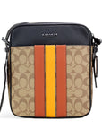 Hudson 21 Signature Varsity Stripe Coated Canvas Crossbody Bag